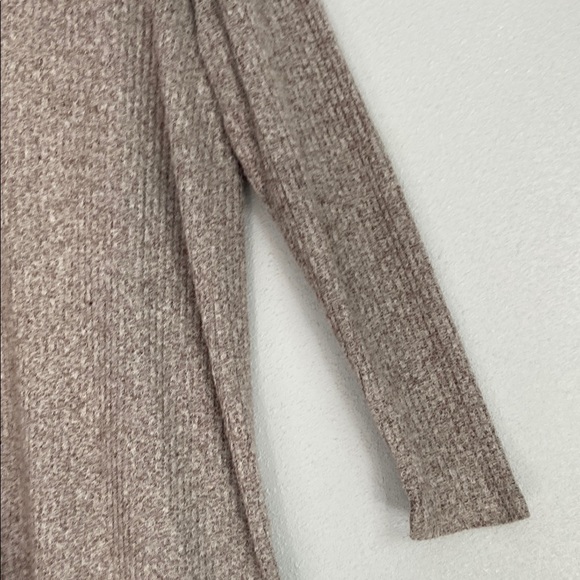 Unbranded Women's Beige Hooded Sweater Open Front Cardigan Long Sleeves Sz L - Picture 11 of 11